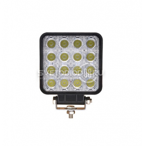 Светодиодная фара SQ016F, 16 LED CREE, 48W, рассеиваемый свет, 12/24V, 1шт. - 0