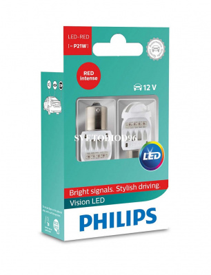 Купить Philips LED Vision (P21W, 12839REDX2) | Svetodiod96.ru