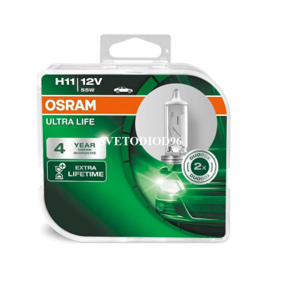 Купить OSRAM ULTRA LIFE (H11, 64211ULT-DUOBOX) | Svetodiod96.ru