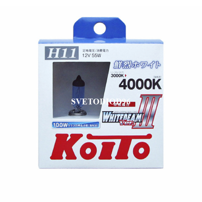 Купить Koito Whitebeam III H11 12V-55W (100W) P0750W | Svetodiod96.ru