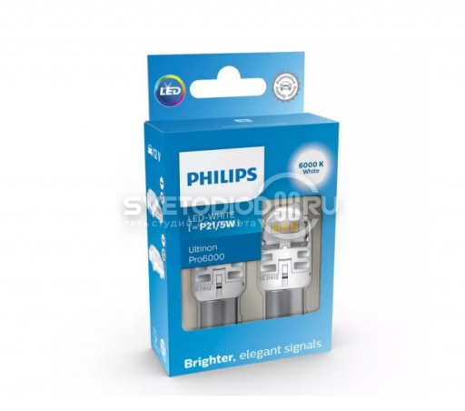 Philips Ultinon Pro6000 (P21/5W, 11499CU60X2) White - 0