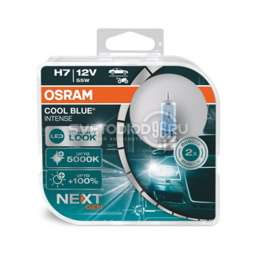 OSRAM COOL BLUE INTENSE (NEXT GEN) (H7, 64210CBN-DUOBOX) - 0