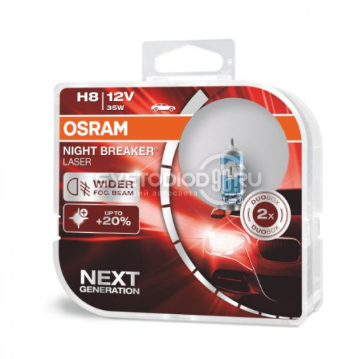 OSRAM NIGHT BREAKER LASER (H8, 64212NL-DUOBOX) - 0