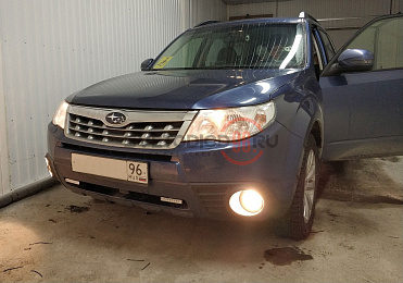Установка ходовых огней Philips DayLight 9 Subaru Forester 2