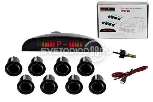 Парковочная система INTERPOWER IP-816 N08 Black в Казани - 0
