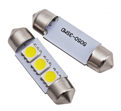 Купить Светодиодная лампа C5W 3 LED 5050 36mm | Svetodiod96.ru