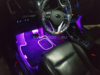 Установка подсветки салона RGB Hyundai Tucson 7