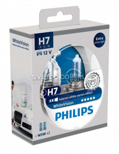 PHILIPS WHITE VISION (H7, 12972WHVSM) - 0