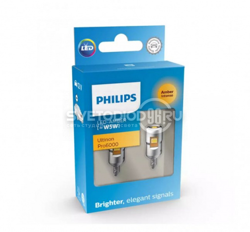 Philips Ultinon Pro6000 (T10, 11961AU60X2) 2000K - 0