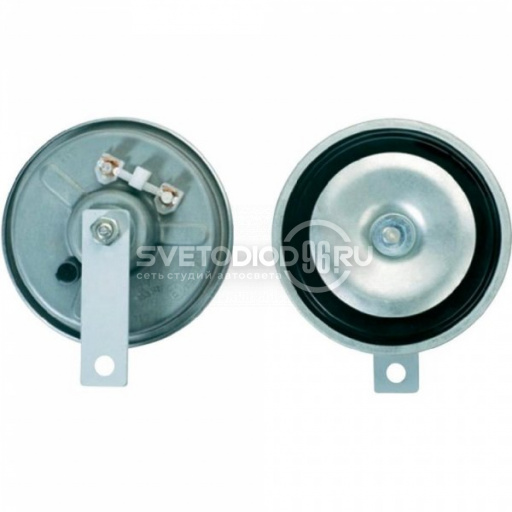 Звуковой сигнал Hella 12V (72W, 400/335 Гц) B36 (2шт.черн.ободок, гальван. круглые) 3BB 002 768-661 - 0