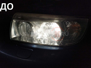 Установка биксеноновых линз Subaru Forester 5