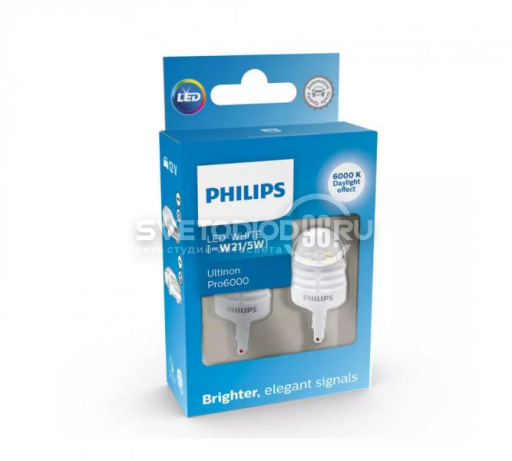 Philips Ultinon Pro6000 (W21/5W, 11066CU60X2) White - 0