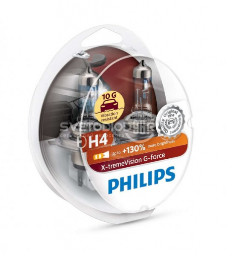 PHILIPS X-treme Vision G-Force (H4, 12342XVGS2) - 0
