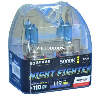 Купить Avantech NIGHT FIGHTER H9 12V 65W (120W) 5000K | Svetodiod96.ru