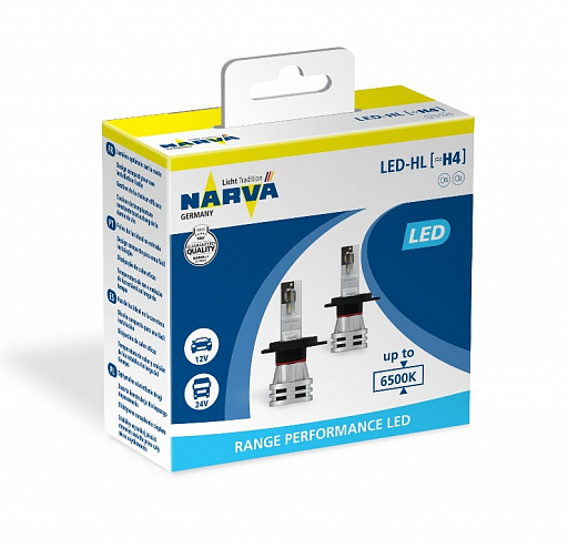 Светодиодная автомобильная лампа NARVA Range Performance LED (H4, 18032) - 1