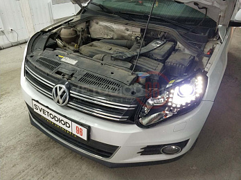 Ремонт штатных дневных ходовых огней Volkswagen Tiguan 8
