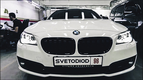 Замена би-светодиодных линз на BMW 5-series 5