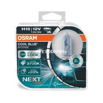 Купить OSRAM COOL BLUE INTENSE (NEXT GEN) (H15, 64176CBN-DUOBOX) | Svetodiod96.ru