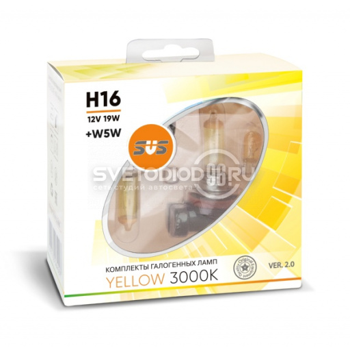 SVS Yellow 3000K H16 19W+W5W - 0