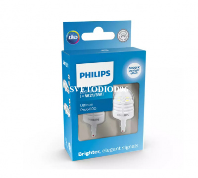 Купить Philips Ultinon Pro6000 (W21/5W, 11066CU60X2) White | Svetodiod96.ru