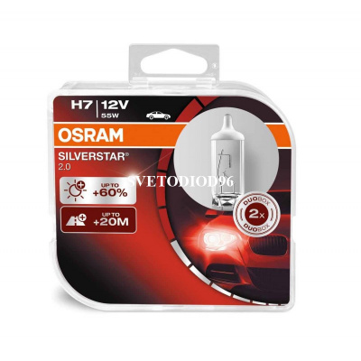 Купить OSRAM SILVERSTAR 2.0 (H7, 64210SV2-DUOBOX) | Svetodiod96.ru