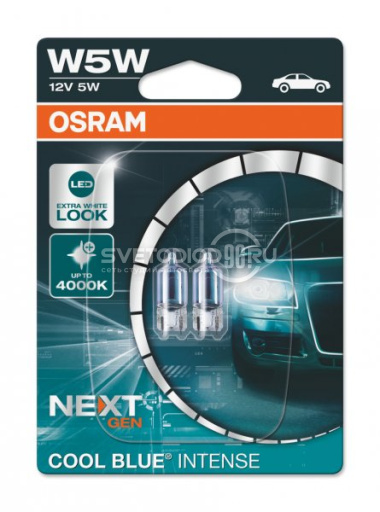 OSRAM COOL BLUE INTENSE (NEXT GEN) (W5W, 2825CBN-02B) - 0
