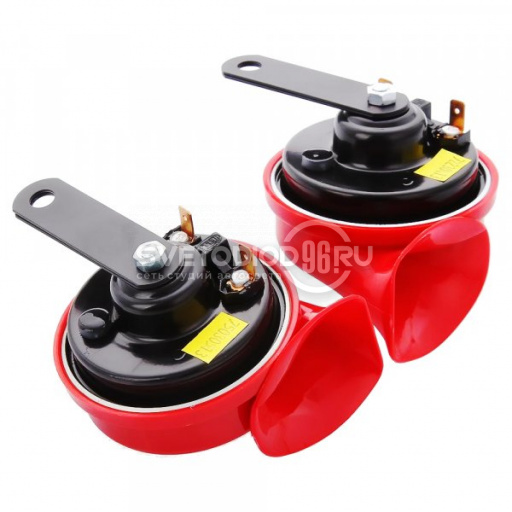 Звуковой сигнал Hella 12V TC16 (72W, 400/500 Hz,105-118dB) TE16 рожок красный 3FH 012 010-851 - 0