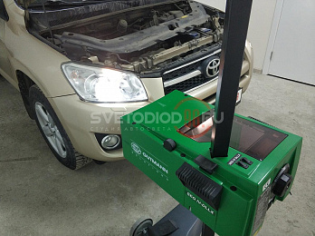 Установка светодиодных ламп в линзу Toyota Rav4 7