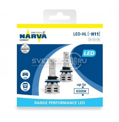 Светодиодная автомобильная лампа NARVA Range Performance LED (H11, 18048) - 0