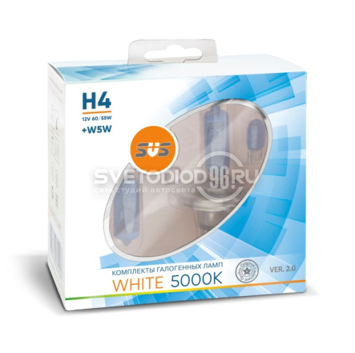 SVS White 5000K H4 60/55W+W5W - 0