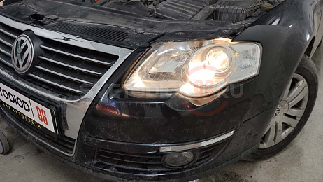 Замена линз в фарах би-галоген hella 3R Volkswagen Passat B6 6