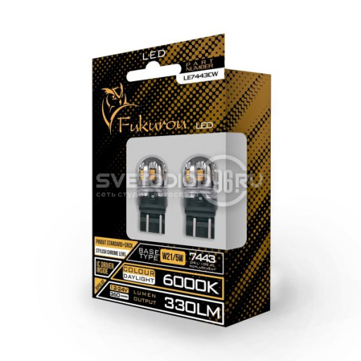 Fukurou W21/5W 12-24V 6000K LED - 0