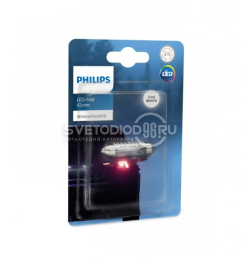 Philips Ultinon Pro3000 LED (C5W, SV8,5-43/11, 11864U30CWB1) 6000K - 0