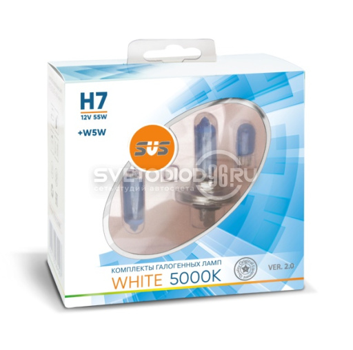 SVS White 5000K H7 55W+W5W - 0