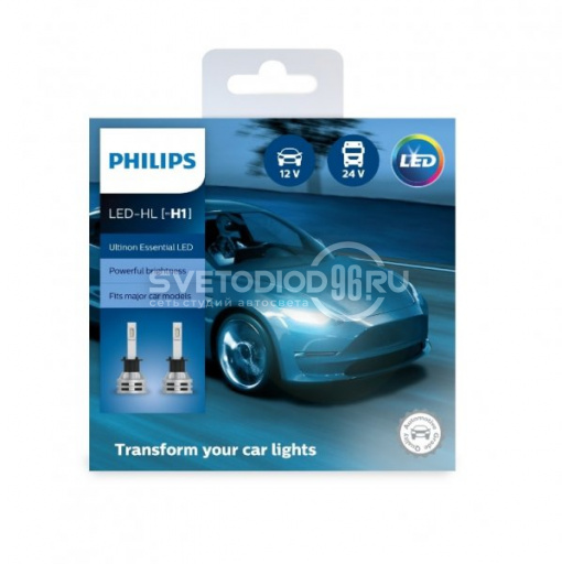 Светодиодная автомобильная лампа PHILIPS Ultinon Essential LED (H1, 11258UE2X2) - 0
