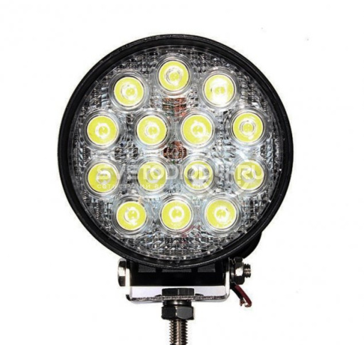 Светодиодная фара WR014F, 14 LED CREE, 42W, рассеиваемый свет, 12/24V, 1шт. в Казани - 0