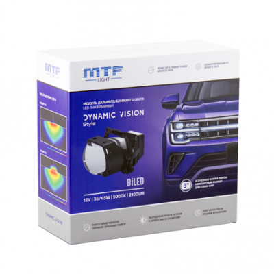 Купить Комплект би-светодиодных линз (BI-Led) MTF Light Dynamic Vision LED 3″ Style | Svetodiod96.ru
