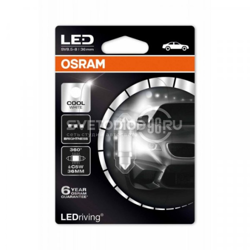 OSRAM LEDriving SL (C5W, 6418DWP-01B) 6000K - 0