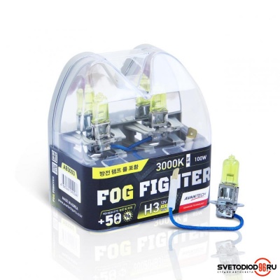 Купить Avantech FOG FIGHTER H3 12V 55W (100W) 3000K | Svetodiod96.ru
