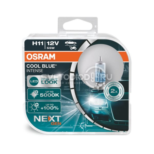 OSRAM COOL BLUE INTENSE (NEXT GEN) (H11, 64211CBN-DUOBOX) - 0