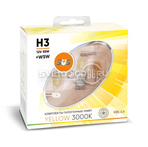SVS Yellow 3000K H3 55W+W5W - 0