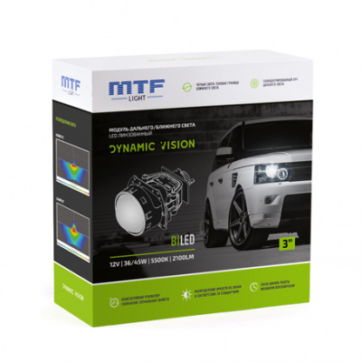 Купить Комплект би-светодиодных линз (BI-Led) MTF Light Dynamic Vision LED 3″ 5500K | Svetodiod96.ru