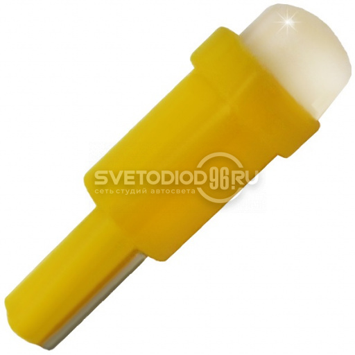 Светодиодная лампа T-5 1 LED COB (Желтый) - 0