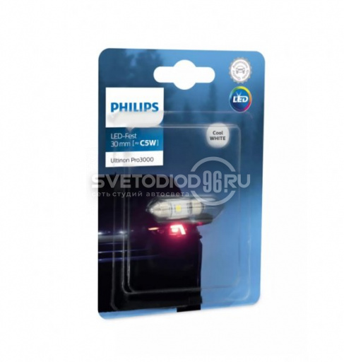 Philips Ultinon Pro3000 LED (C5W, SV8,5-30/11, 11860U30CWB1) 6000K - 0