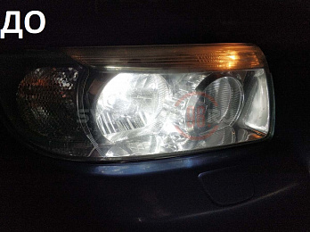 Установка биксеноновых линз Subaru Forester 4