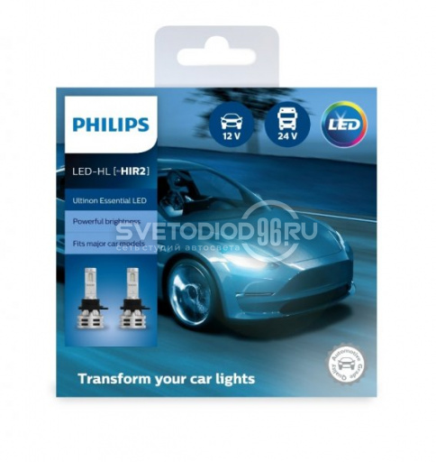 Светодиодная автомобильная лампа PHILIPS Ultinon Essential LED (HIR2(9012), 11012UE2X2) - 0
