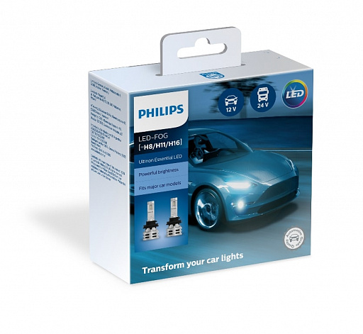 Светодиодная автомобильная лампа PHILIPS Ultinon Essential LED (H8/H11/H16, 11366UE2X2) - 1