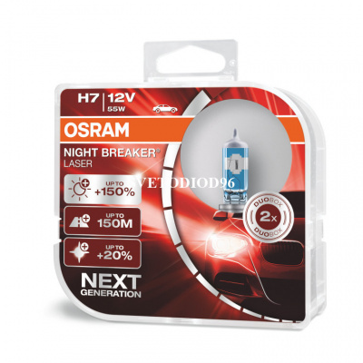 Купить OSRAM NIGHT BREAKER LASER (H7, 64210NL-DUOBOX) | Svetodiod96.ru