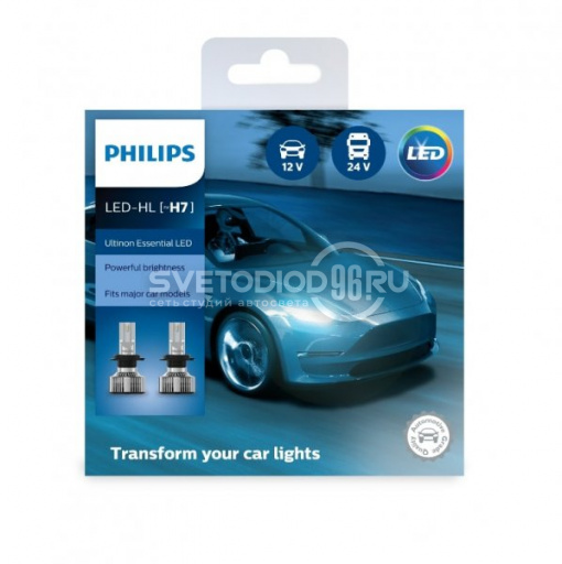 Светодиодная автомобильная лампа PHILIPS Ultinon Essential LED (H7, 11972UE2X2) - 0
