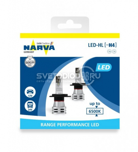 Светодиодная автомобильная лампа NARVA Range Performance LED (H4, 18032) - 0